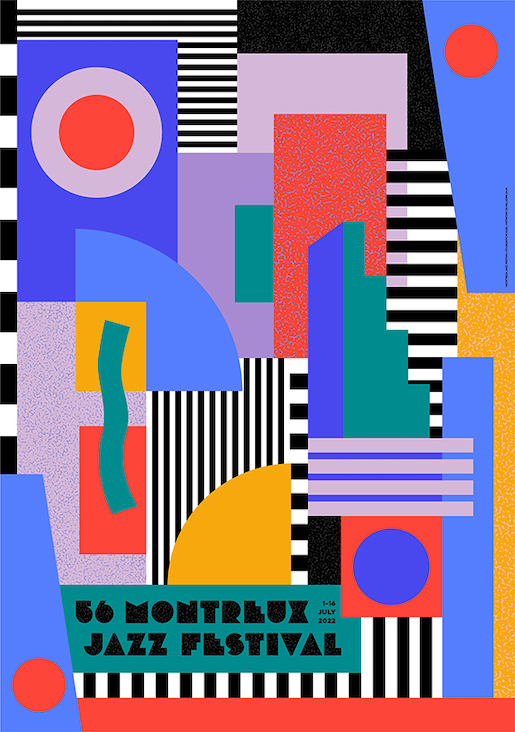 Plakat / Affiche / Poster © Montreux Jazz Festival 2022 von Camille Walala